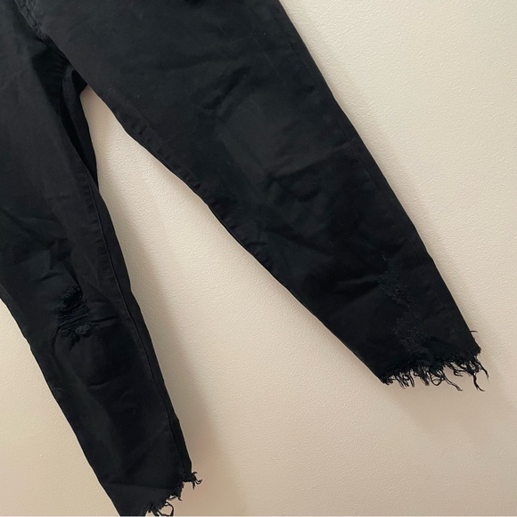KanCan Black Distressed Brianna Mid Rise Ankle Skinny Jeans Size 30 - Picture 10 of 16